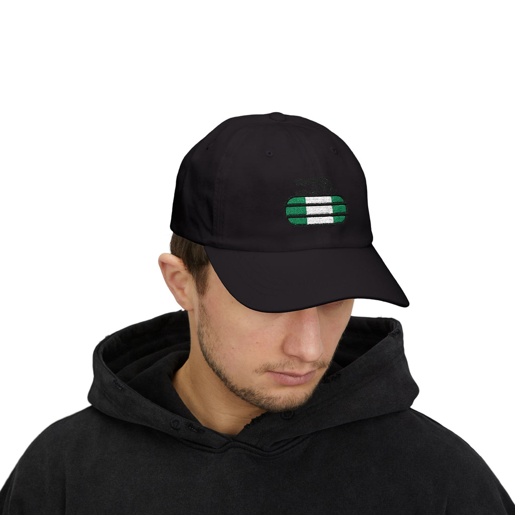 Nigeria Curling Federation Classic Dad Hat with Green and White Design