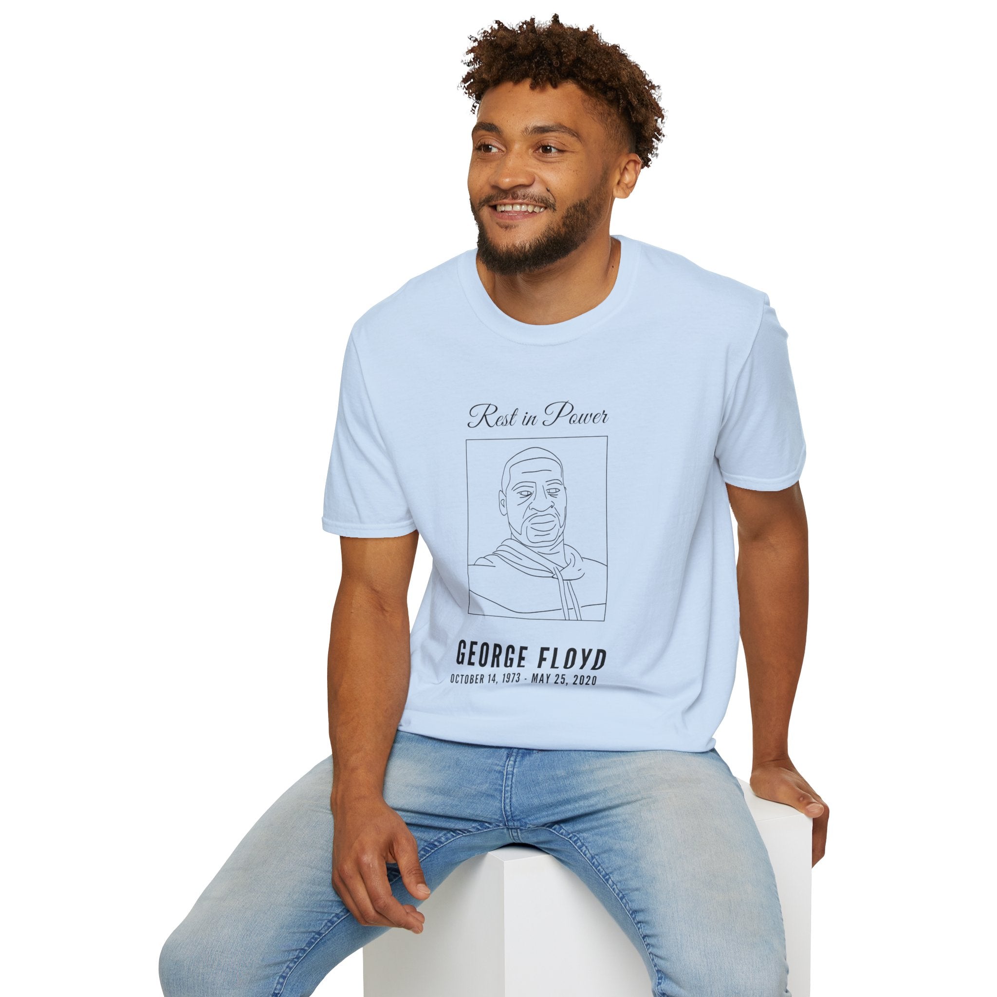 George Floyd Memorial Line Art Shirt