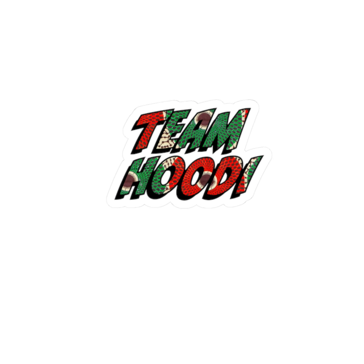 Team Hoodi Mixed Doubles Name Alt Kiss-Cut Sticker