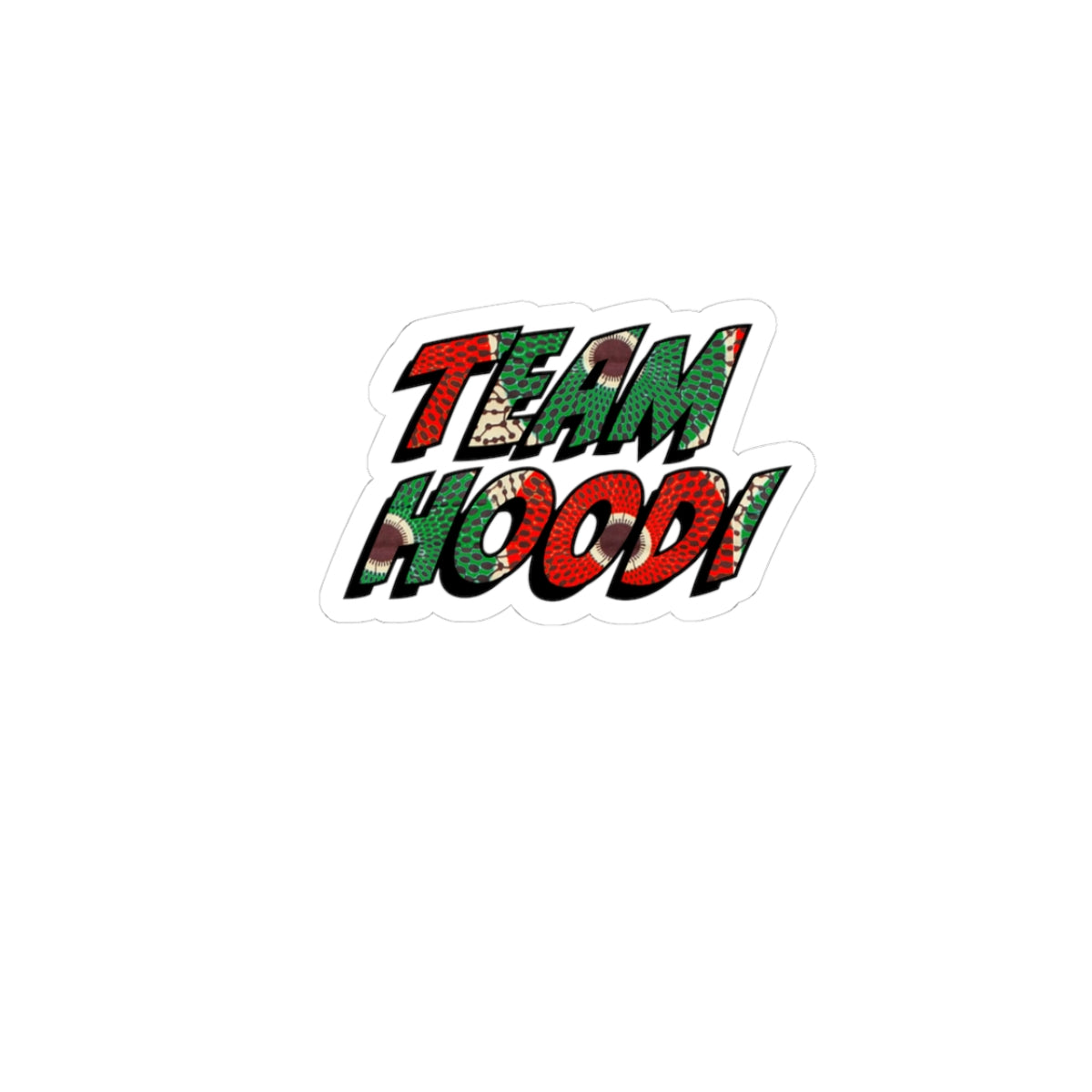 Team Hoodi Mixed Doubles Name Alt Kiss-Cut Sticker