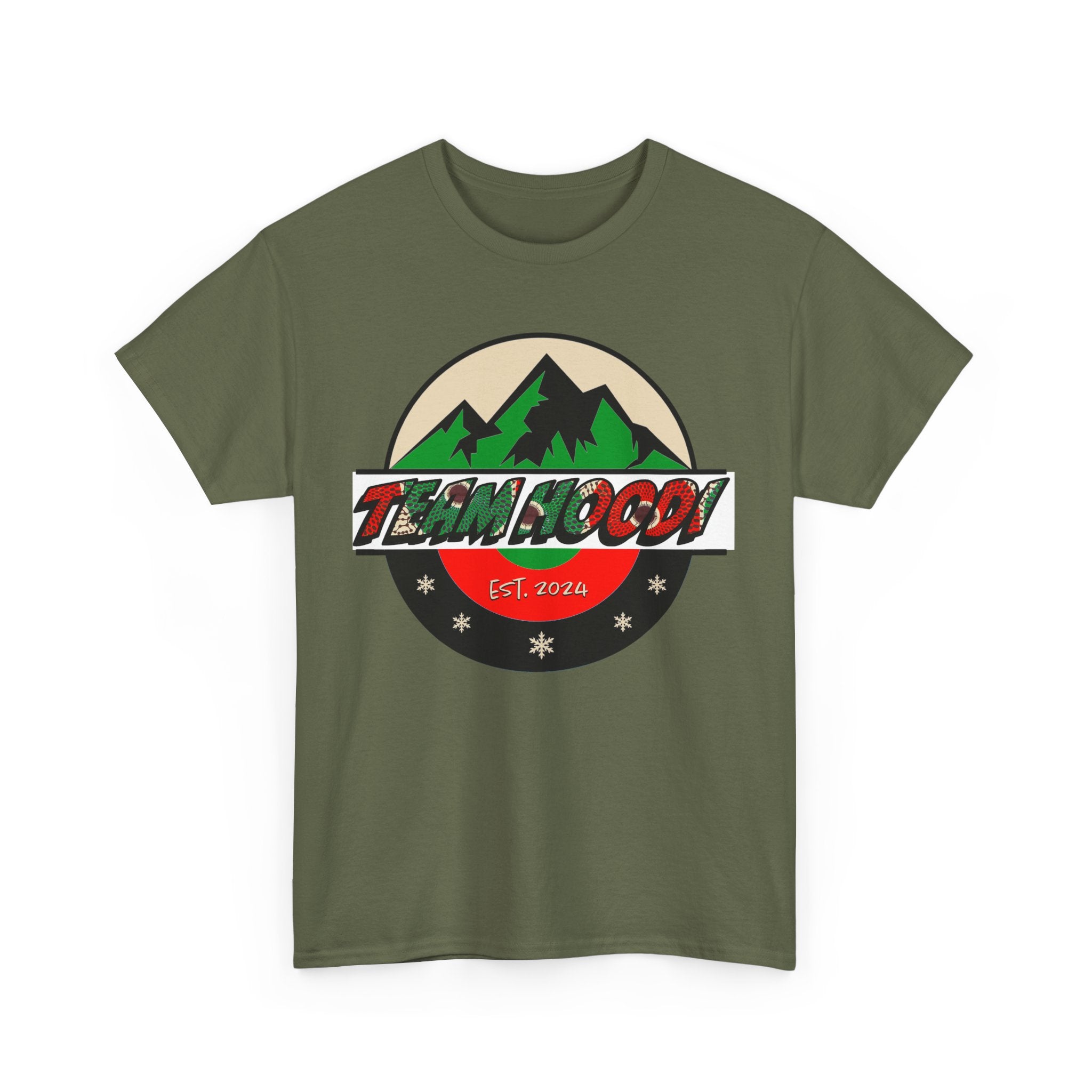 Unisex Heavy Cotton Tee with Team Hoodi Official Design - Show Your Support for your Favorite Nigerian Mixed Doubles Curling Team
