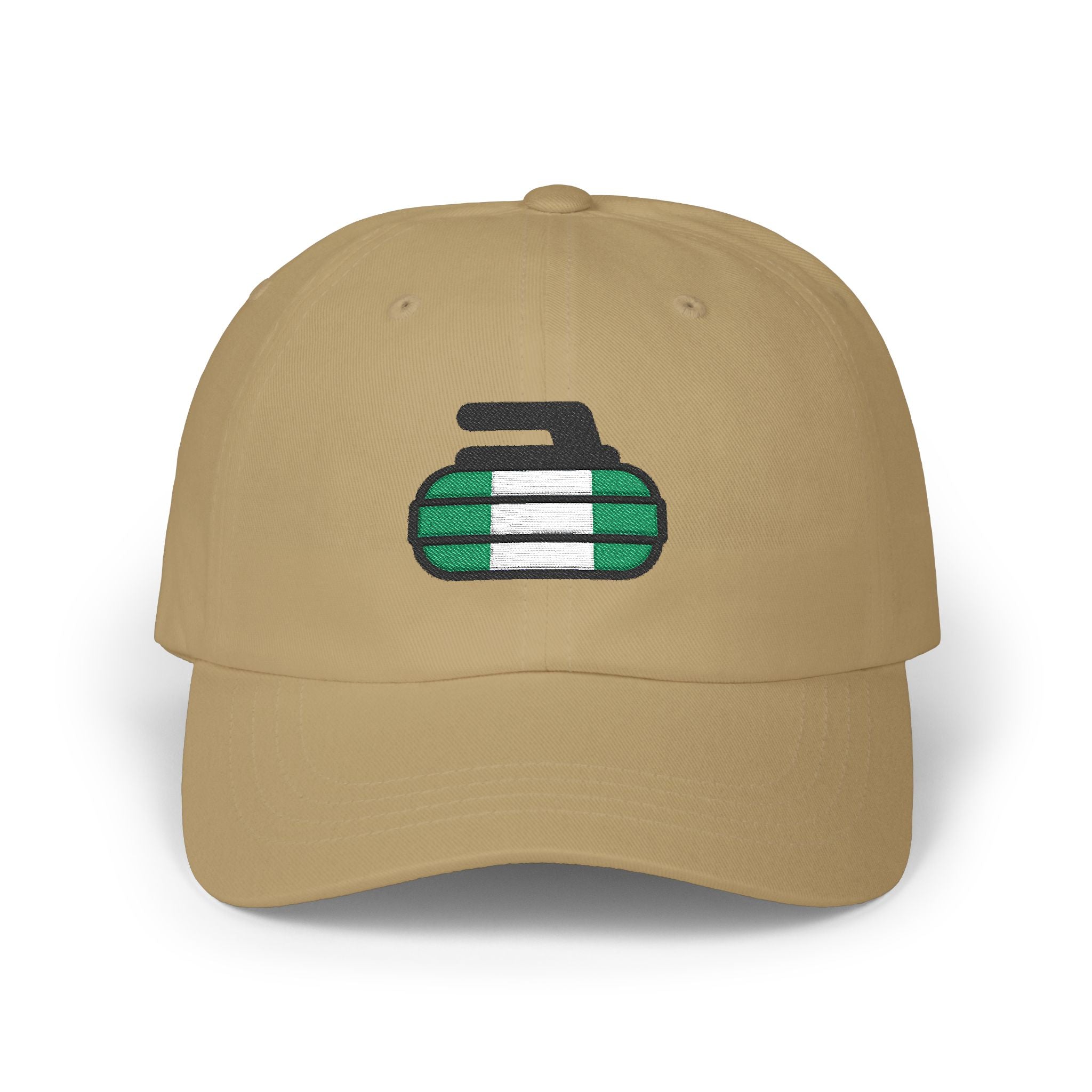 Nigeria Curling Federation Classic Dad Hat with Green and White Design