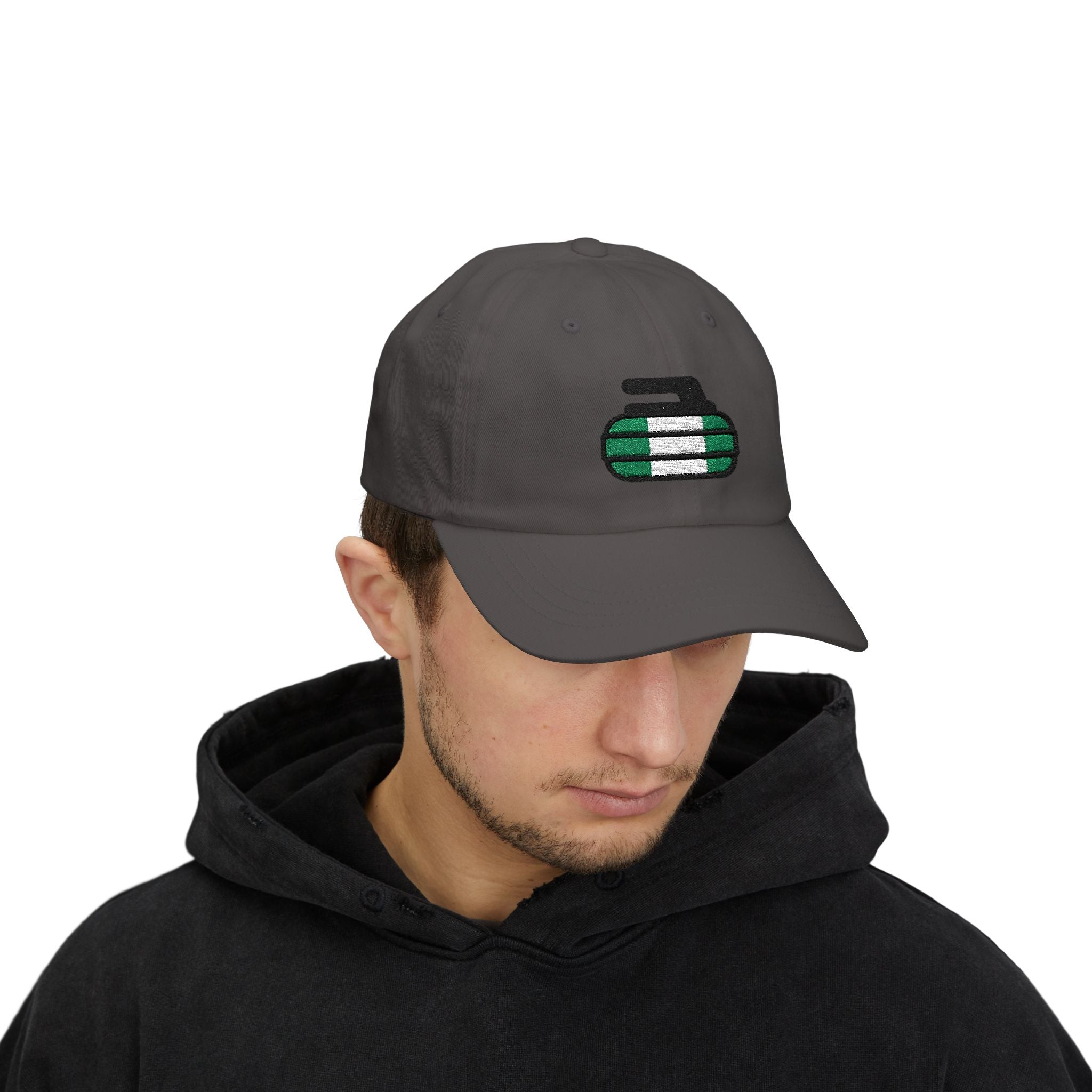 Nigeria Curling Federation Classic Dad Hat with Green and White Design