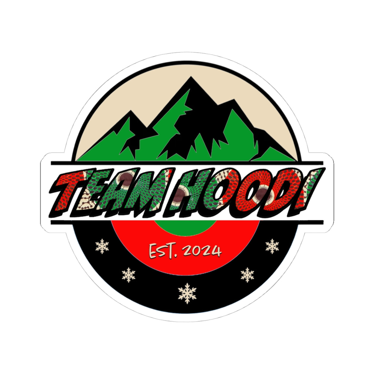 Team Hoodi Mixed Doubles Official Logo Kiss-Cut Sticker