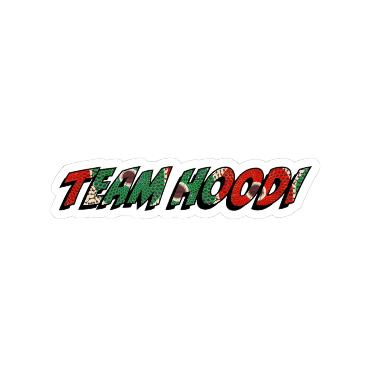 Team Hoodi Mixed Doubles Name Kiss-Cut Sticker