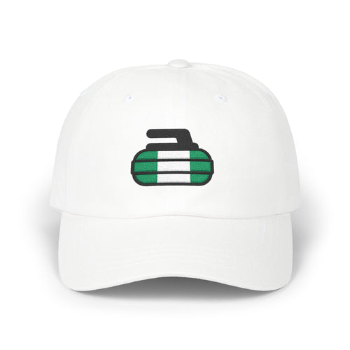 Nigeria Curling Federation Classic Dad Hat with Green and White Design