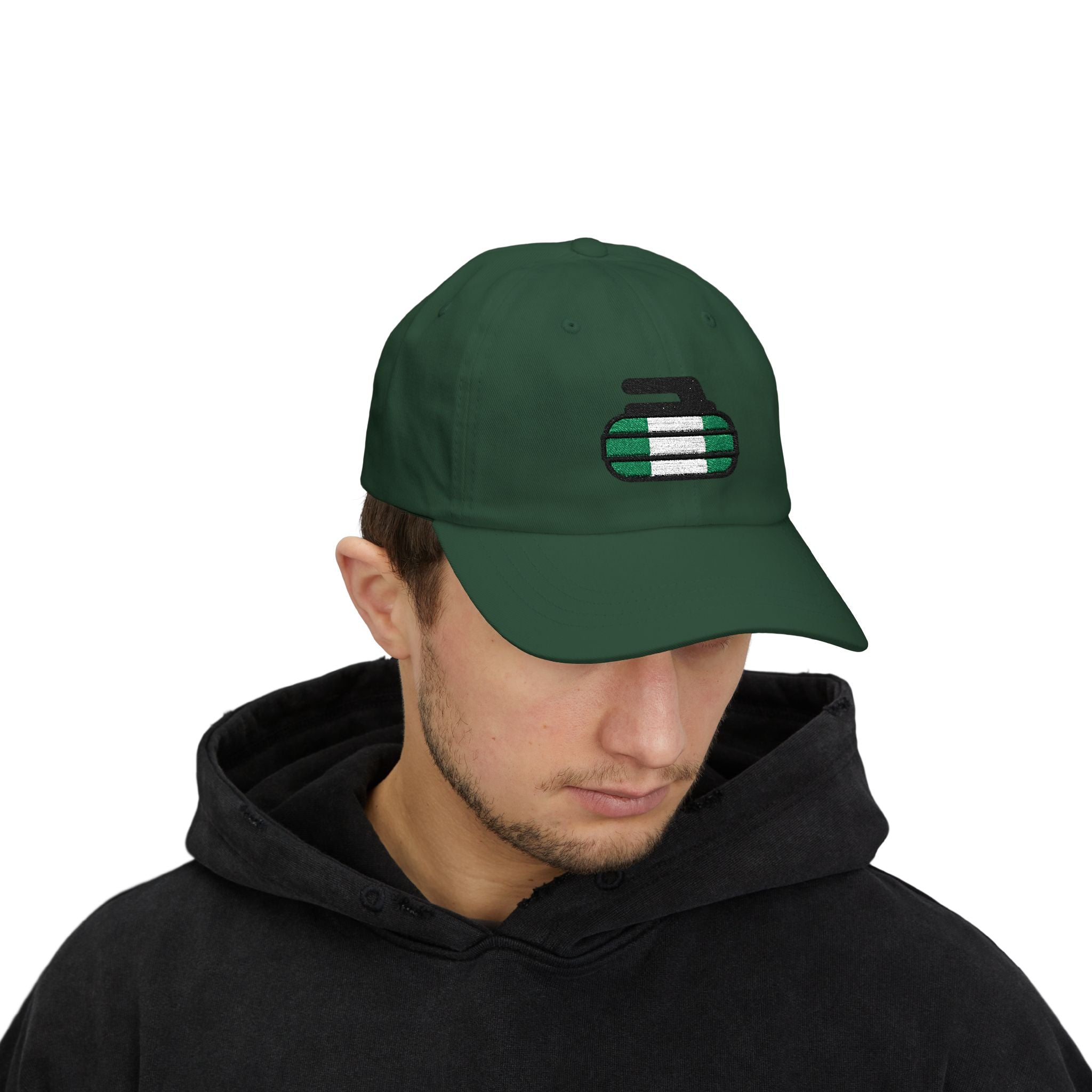 Nigeria Curling Federation Classic Dad Hat with Green and White Design