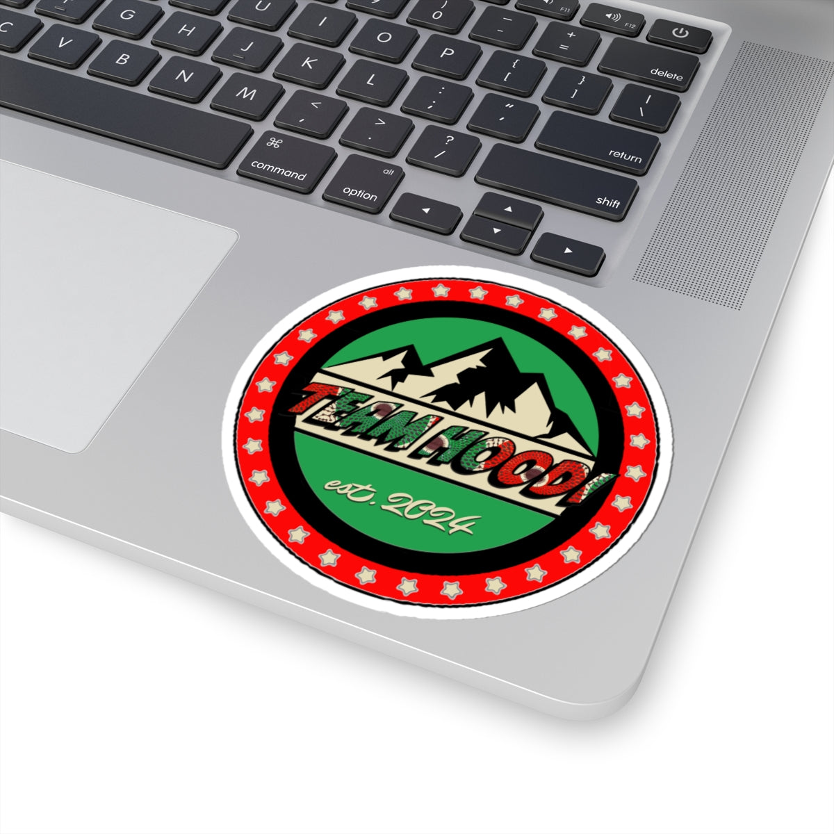 Team Hoodi Mixed Doubles Circle Logo Kiss-Cut Sticker
