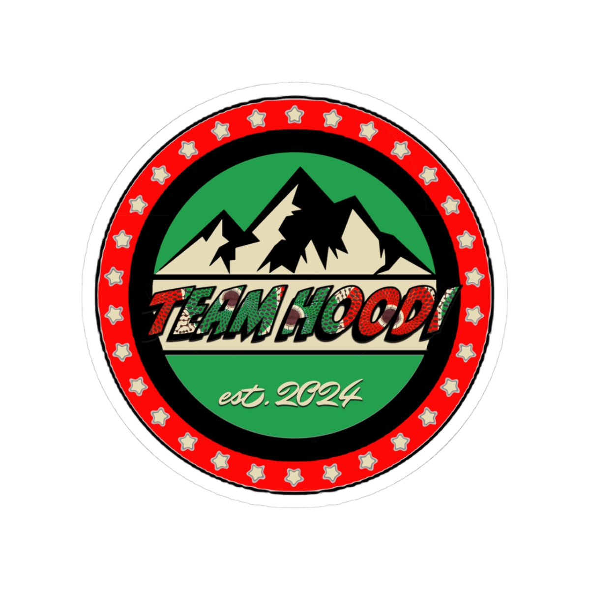 Team Hoodi Mixed Doubles Circle Logo Kiss-Cut Sticker