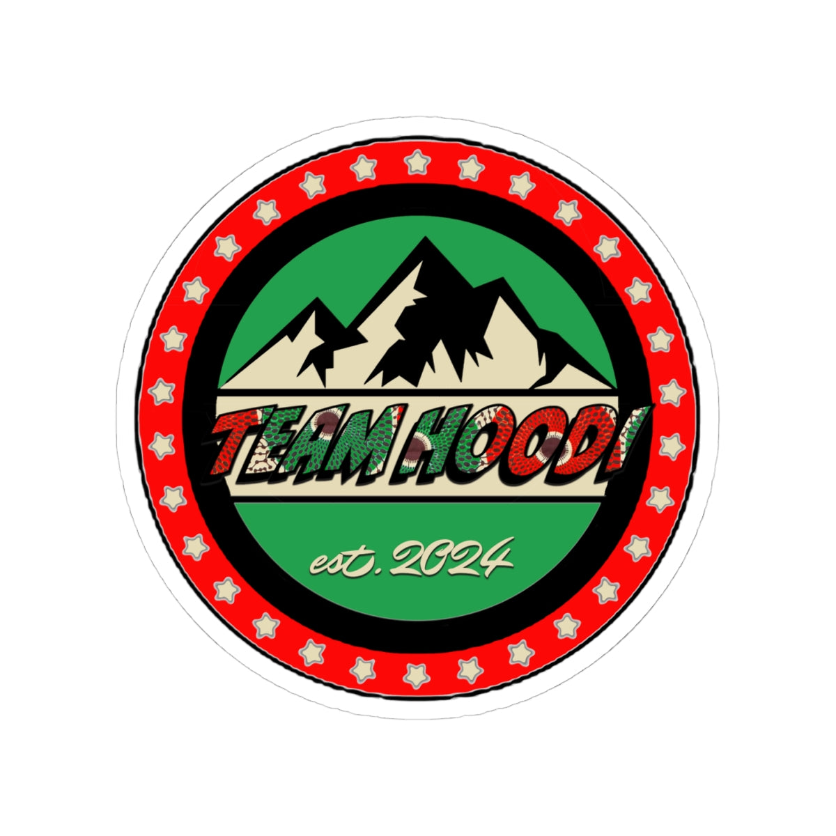 Team Hoodi Mixed Doubles Circle Logo Kiss-Cut Sticker