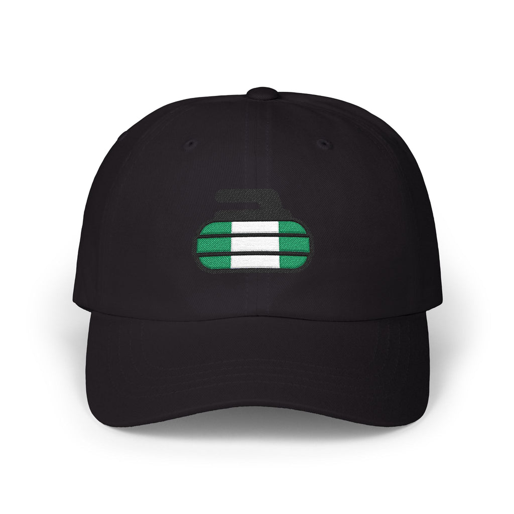 Nigeria Curling Federation Classic Dad Hat with Green and White Design