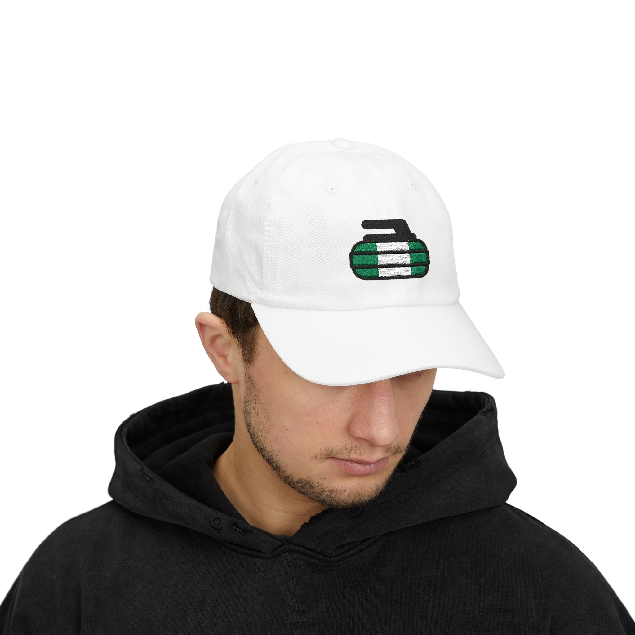 Nigeria Curling Federation Classic Dad Hat with Green and White Design