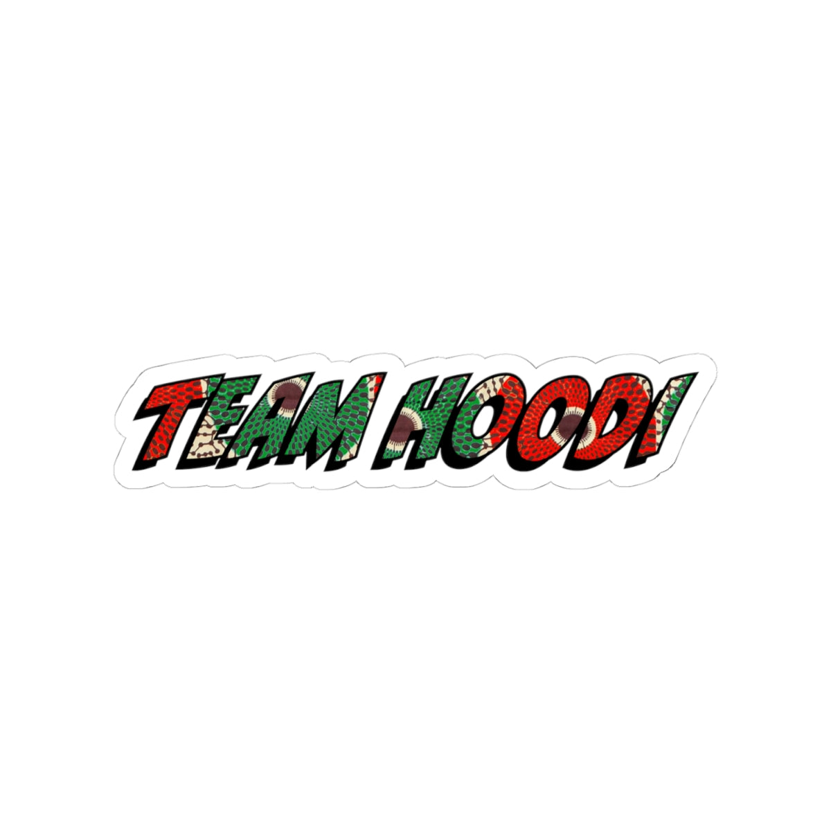 Team Hoodi Mixed Doubles Name Kiss-Cut Sticker