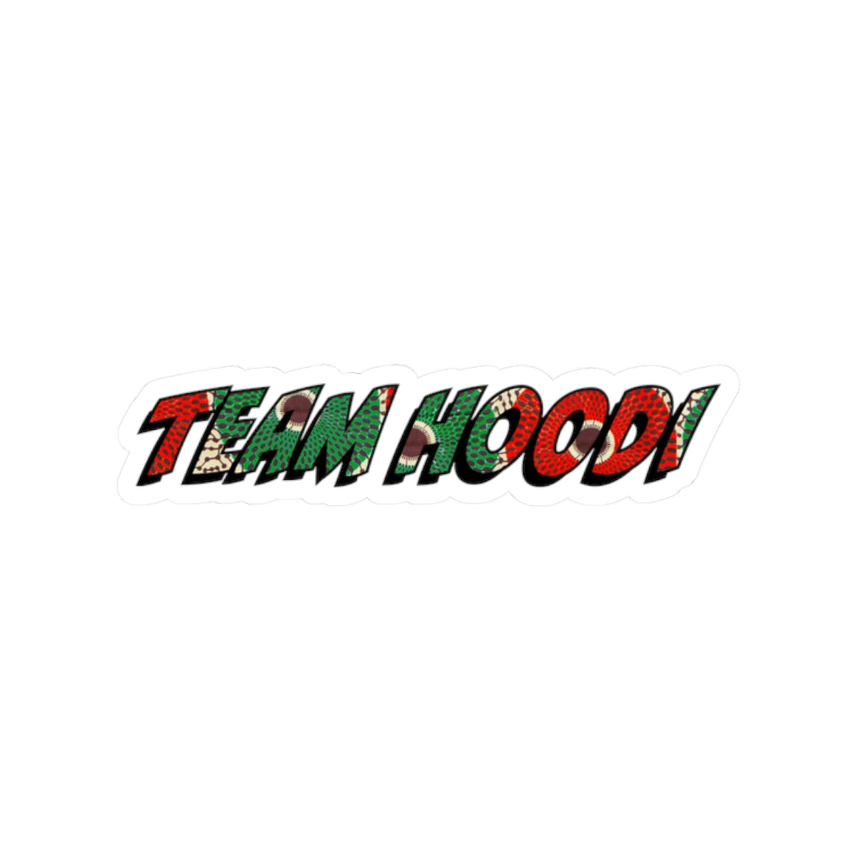 Team Hoodi Mixed Doubles Name Kiss-Cut Sticker