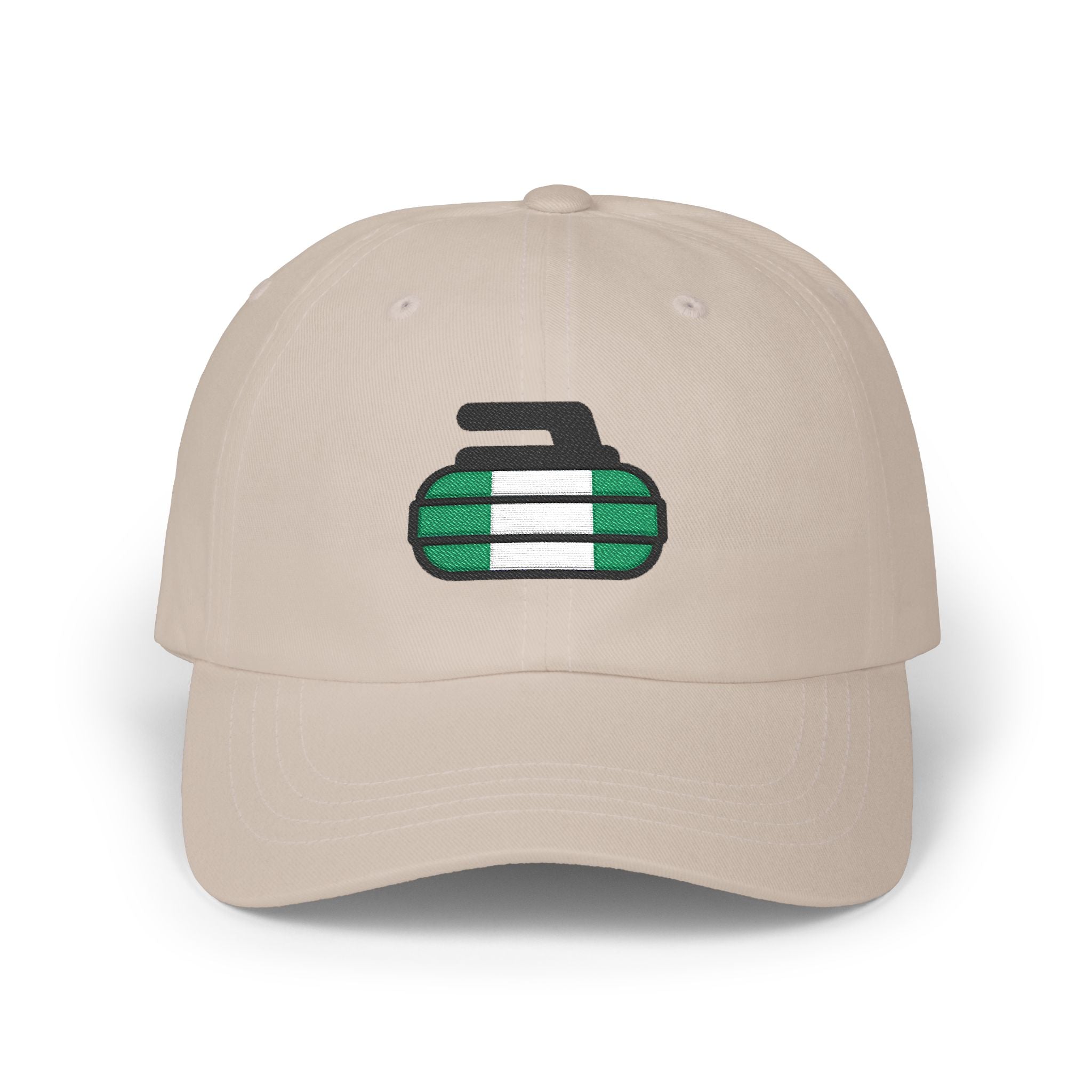 Nigeria Curling Federation Classic Dad Hat with Green and White Design