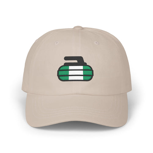 Nigeria Curling Federation Classic Dad Hat with Green and White Design