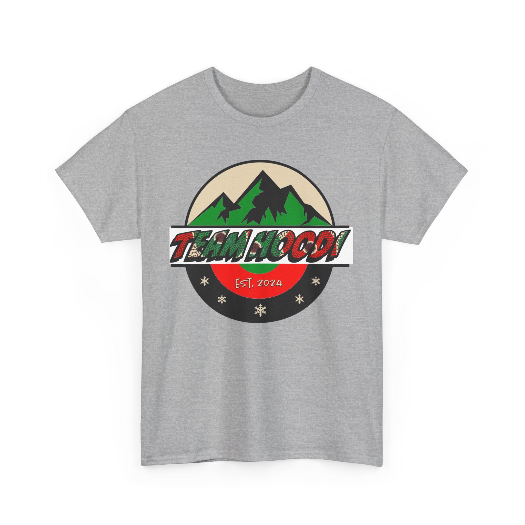 Unisex Heavy Cotton Tee with Team Hoodi Official Design - Show Your Support for your Favorite Nigerian Mixed Doubles Curling Team